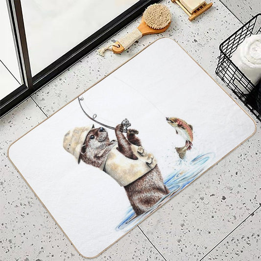 Nature's Fisherman - Otter Trout Fishing Bath Mat