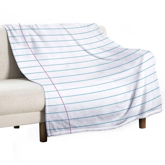 Lined Paper Throw Blanket
