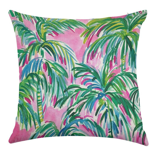 Coconut Pulitzer Three Linen Throw Pillow Cover