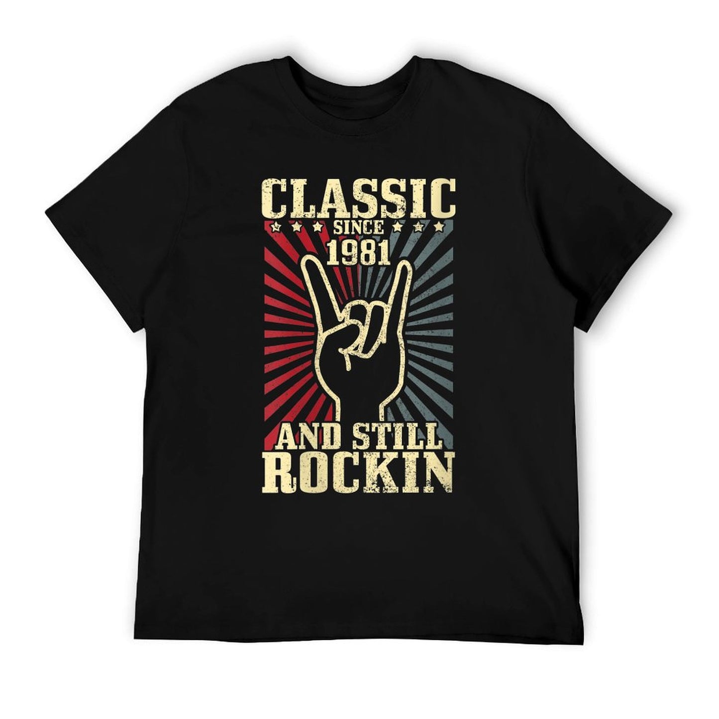 Womens 1981 Classic Rock Vintage Rock & Roll 40th Birthday Gift Moisture-wicking T-Shirt