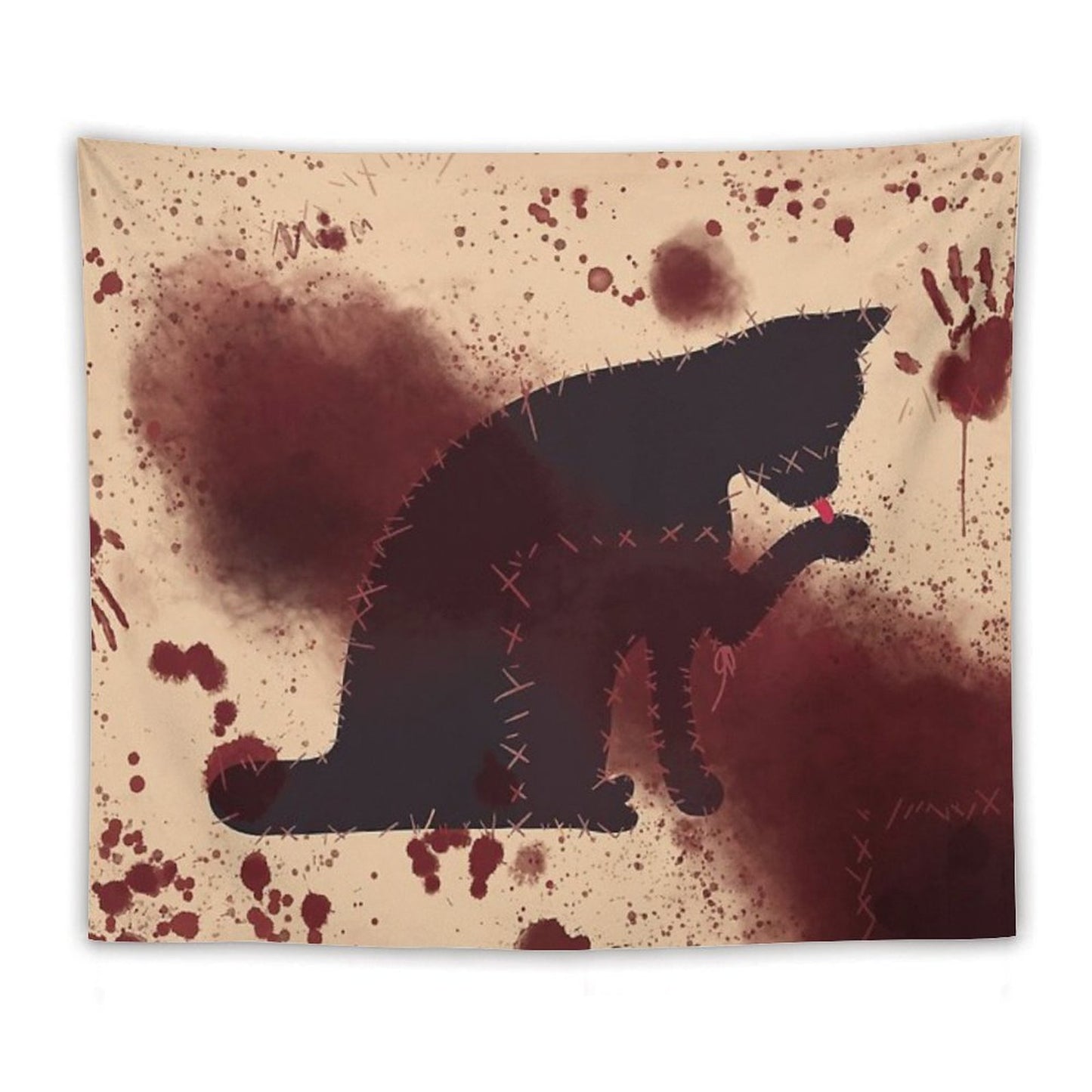 Bloody Cat Flag Tapestry