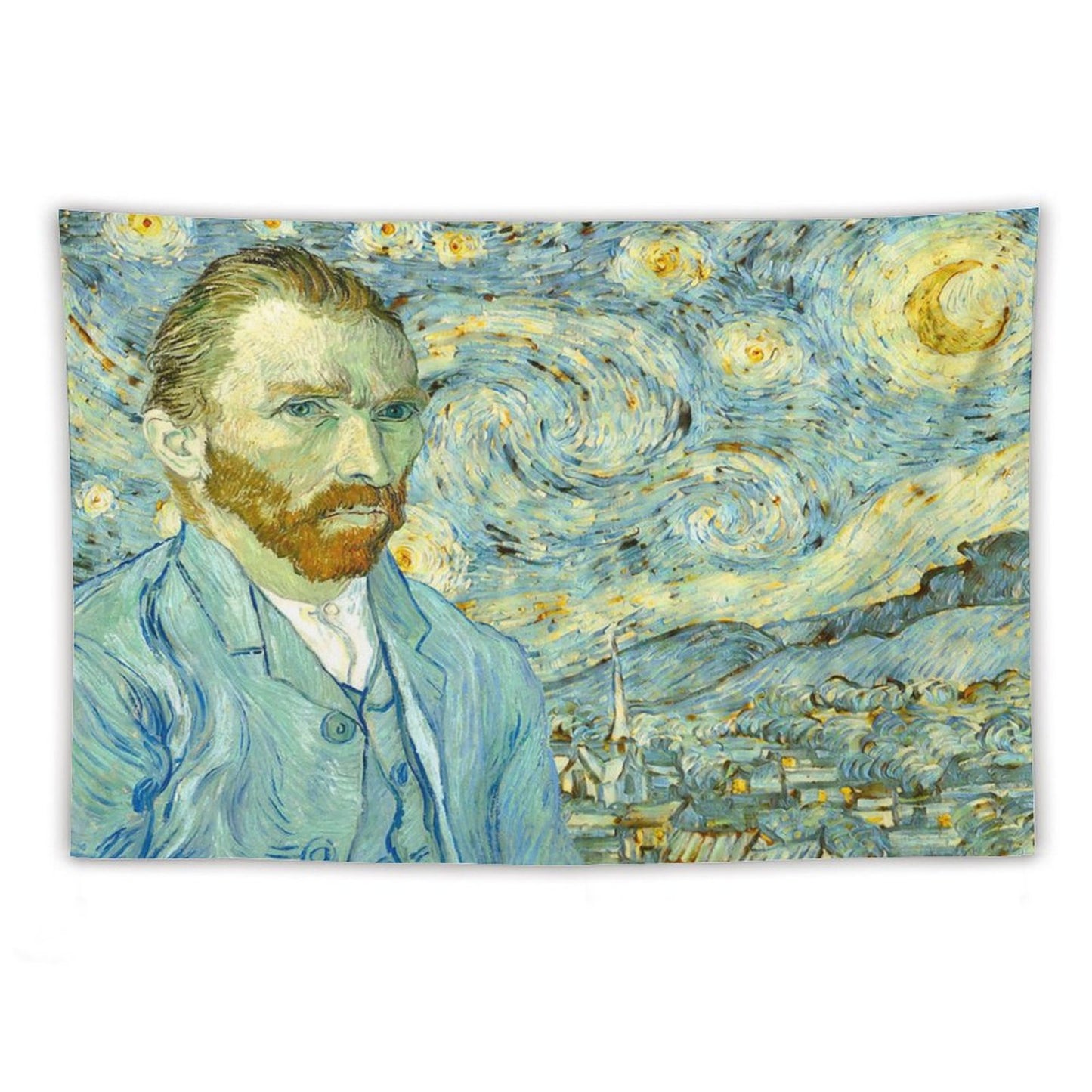 Van Gogh Self-Portrait in Starry Night Tapestry