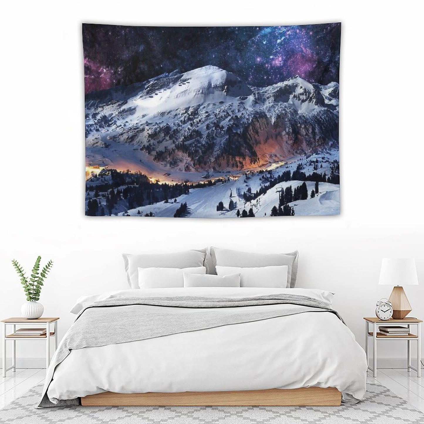 Mountain Calm in Space View Tapestry