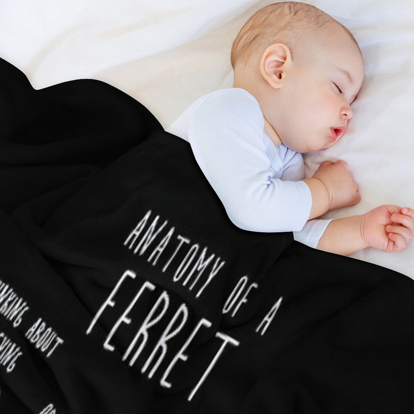 Anatomy of A Ferret Throw Blanket