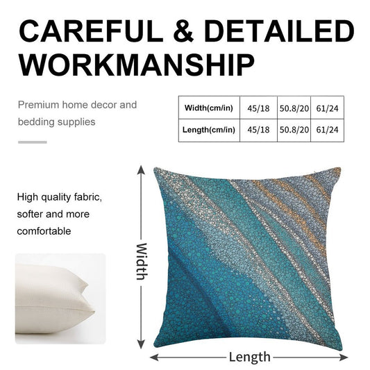 With The Tides Linen Throw Pillow Cover