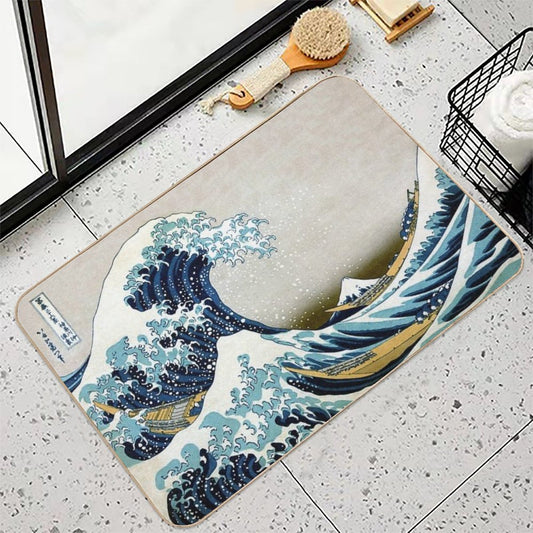 The Great Wave, Famous Japanese Artwork Bath Mat