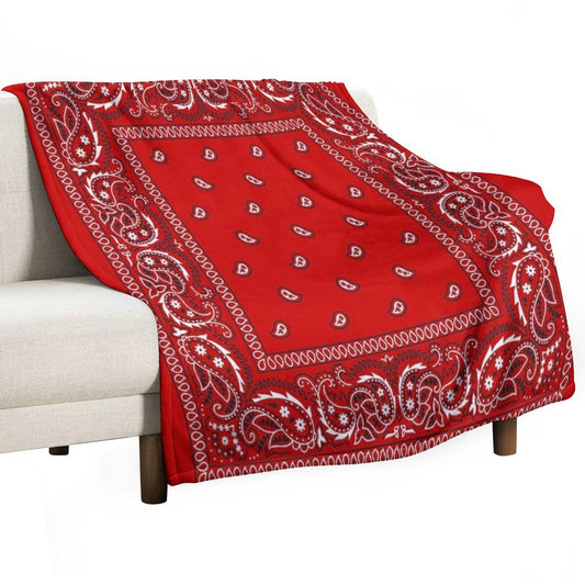 Bandana - Red Throw Blanket