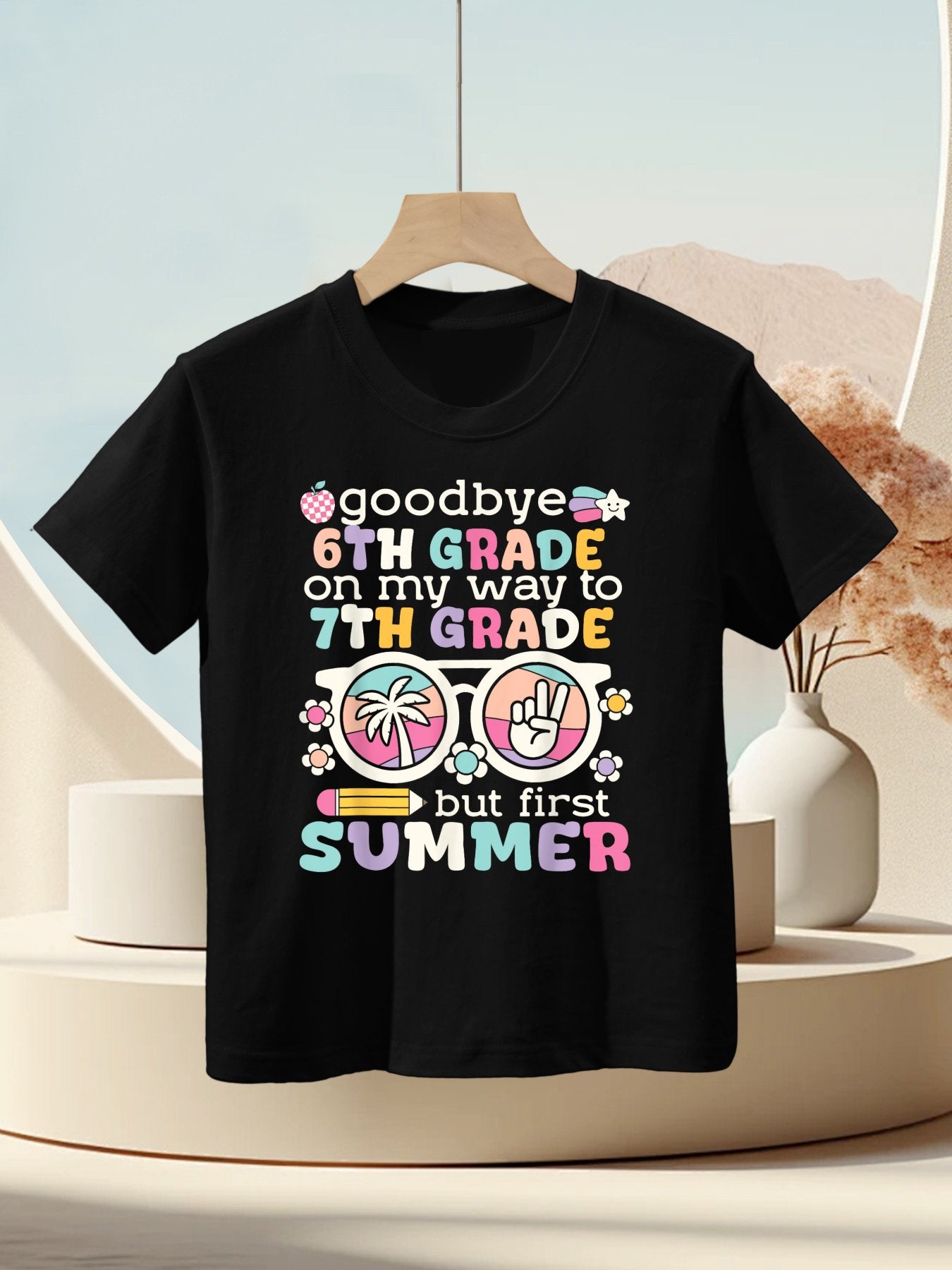 Goodbye 6th Grade Graduation To 7th Grade But First Summer Kids T-Shirt