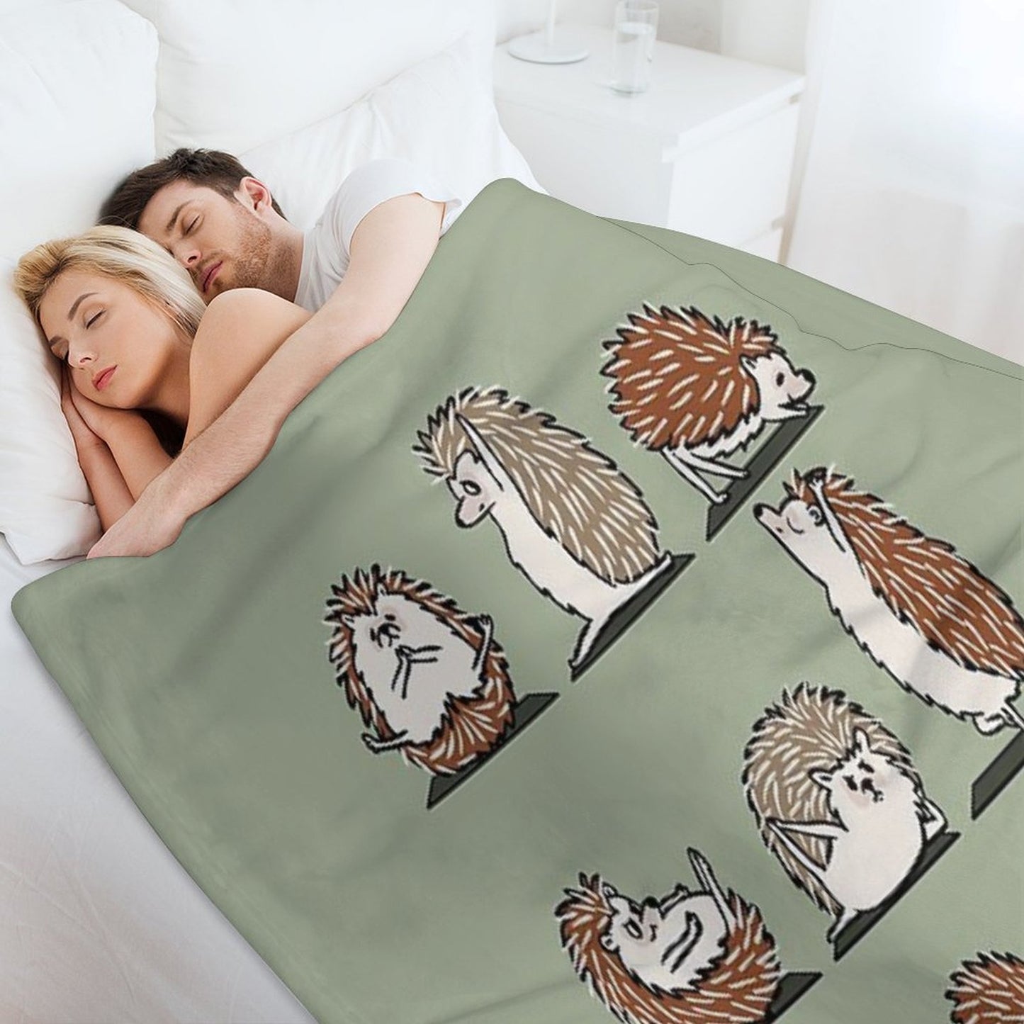 Hedgehog Yoga Throw Blanket