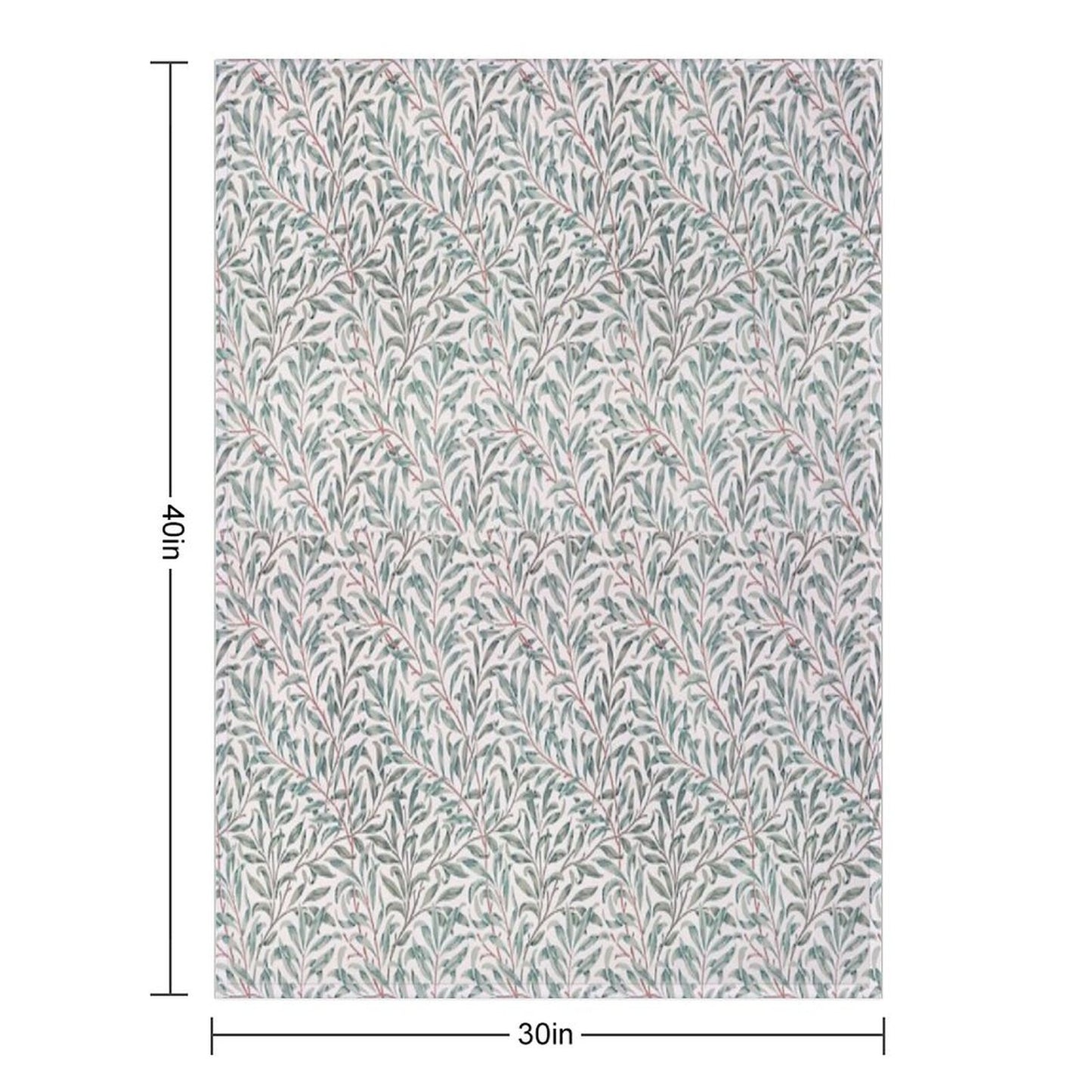 William Morris Pattern - Flowers & Leaves Throw Blanket