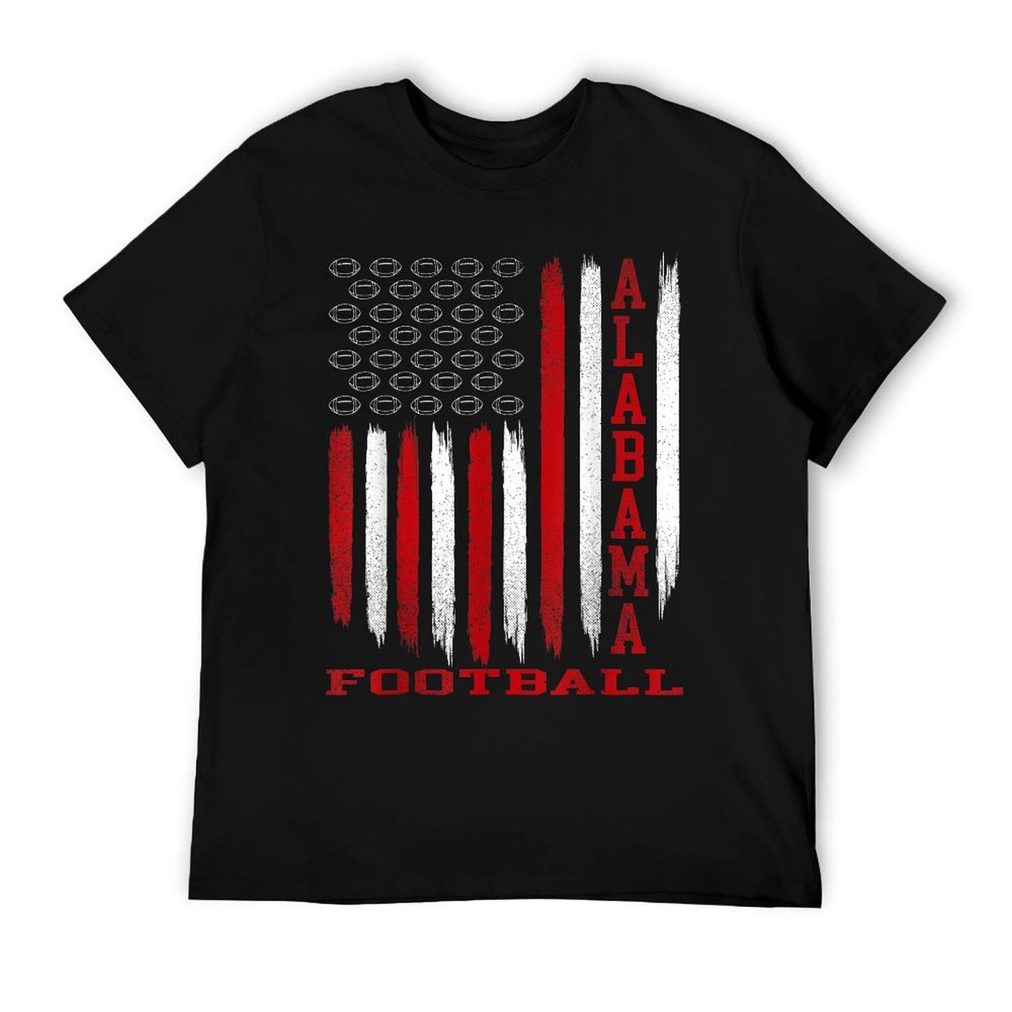 Patriotic USA Flag Alabama Football Season Party T-Shirt