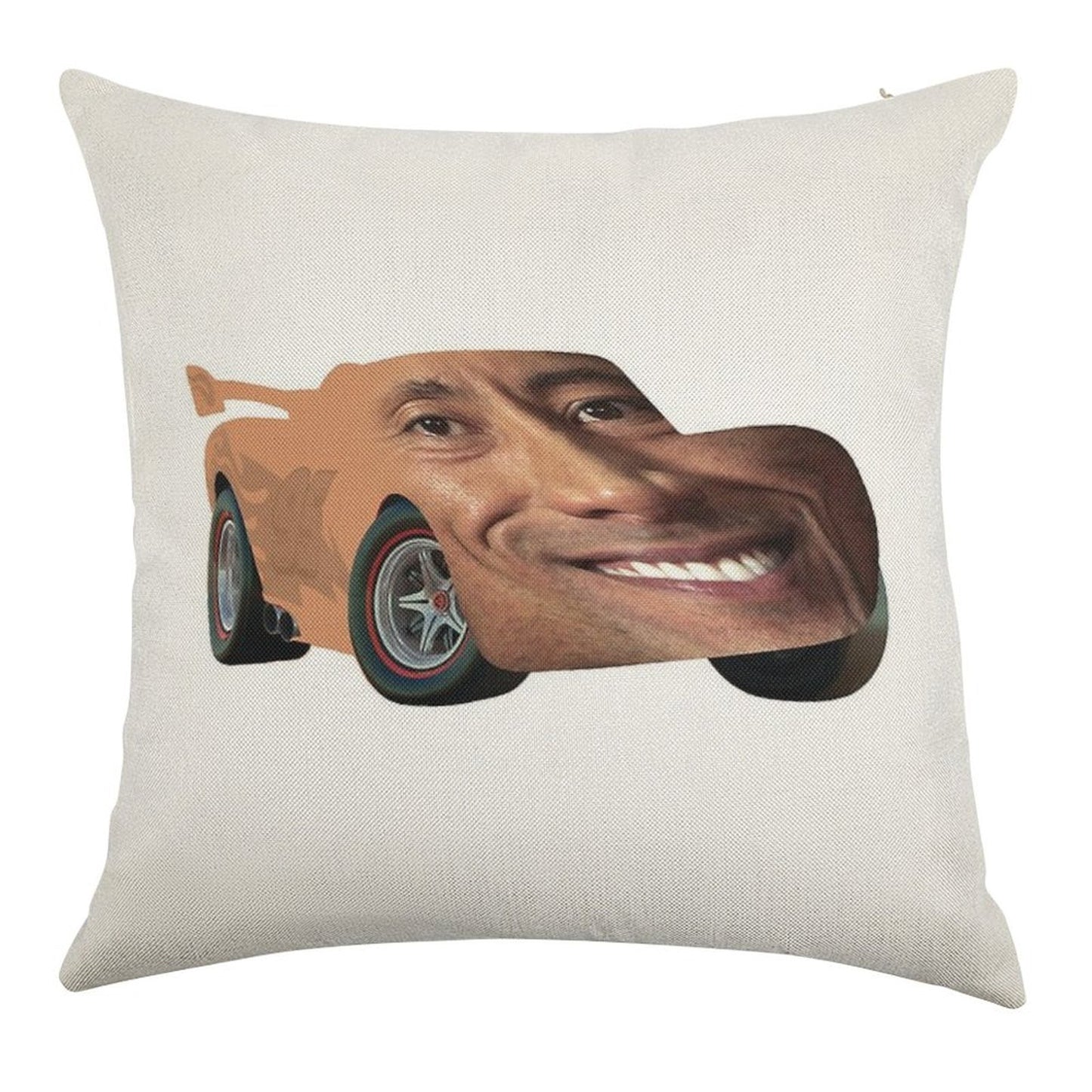 Lightning The Rock McQueen Linen Throw Pillow Cover