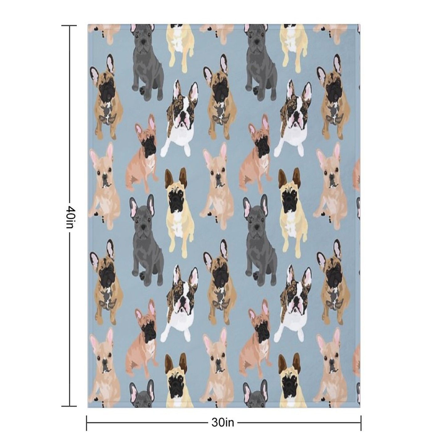 Frenchie Throw Blanket