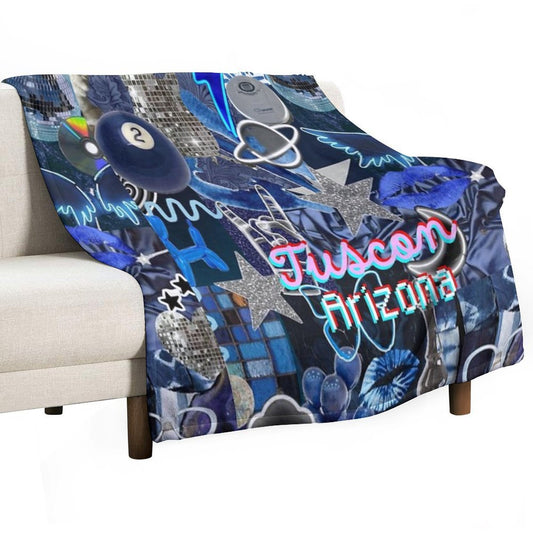 Tuscon Arizona COLLAGE Throw Blanket
