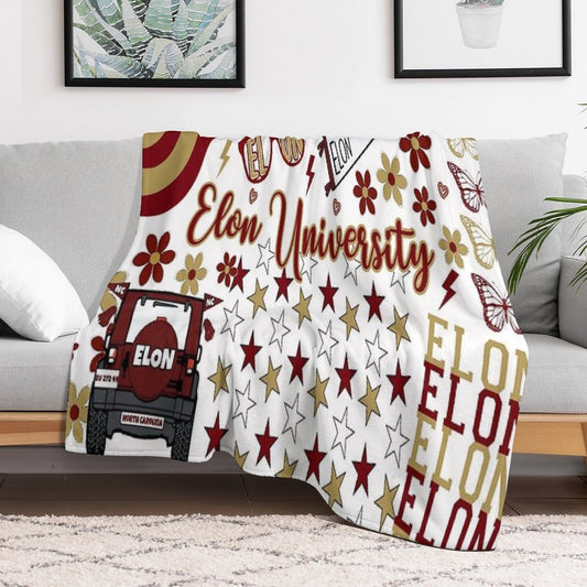Elon Collage Throw Blanket