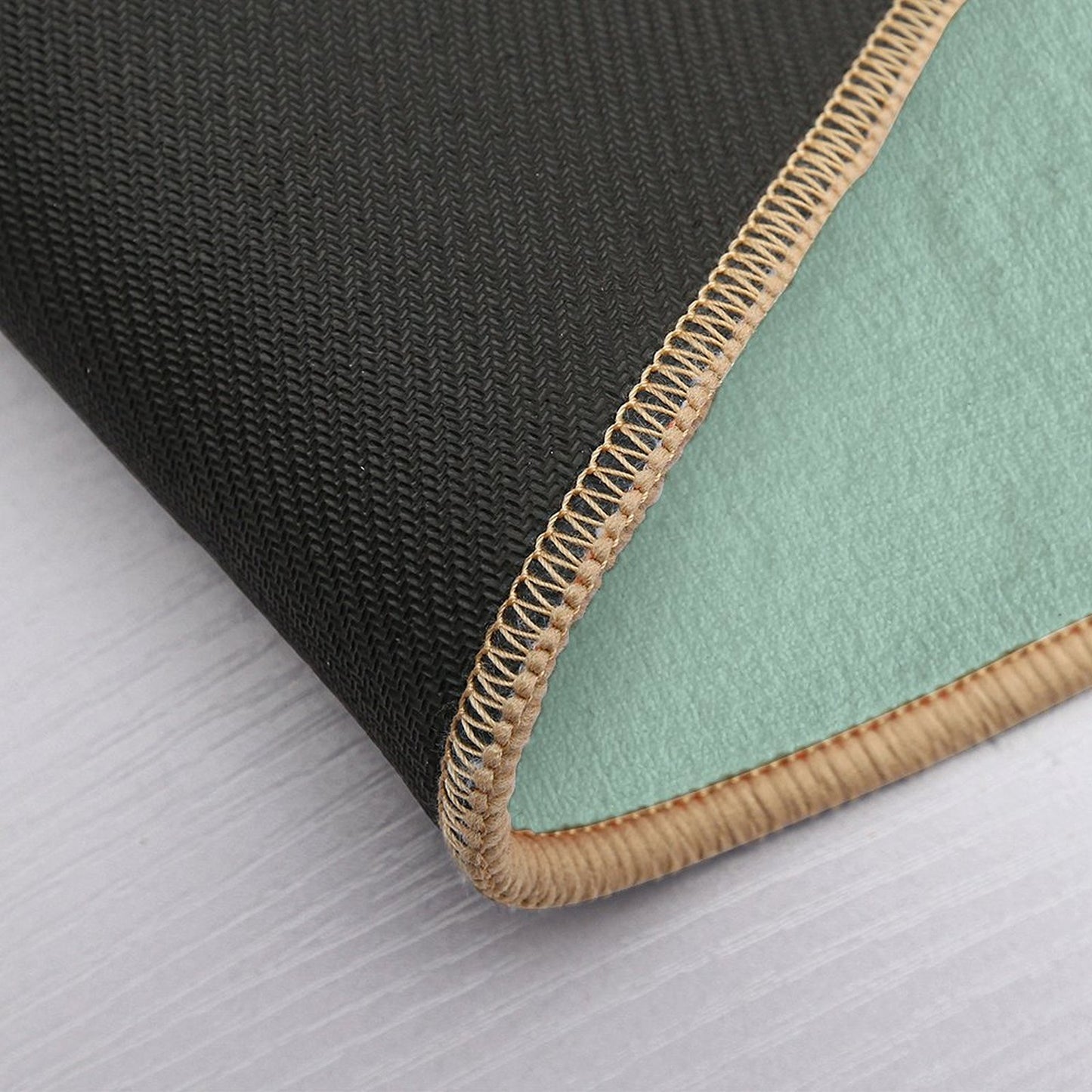 1950s Atomic Age Retro Starburst in Mint Green And Black Bath Mat