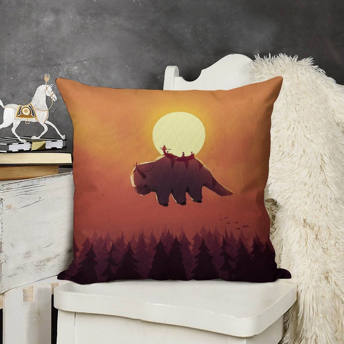 The End of All Things Linen Throw Pillow Cover