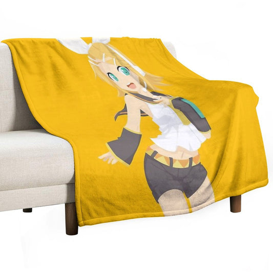 Kagamine Rin Throw Blanket
