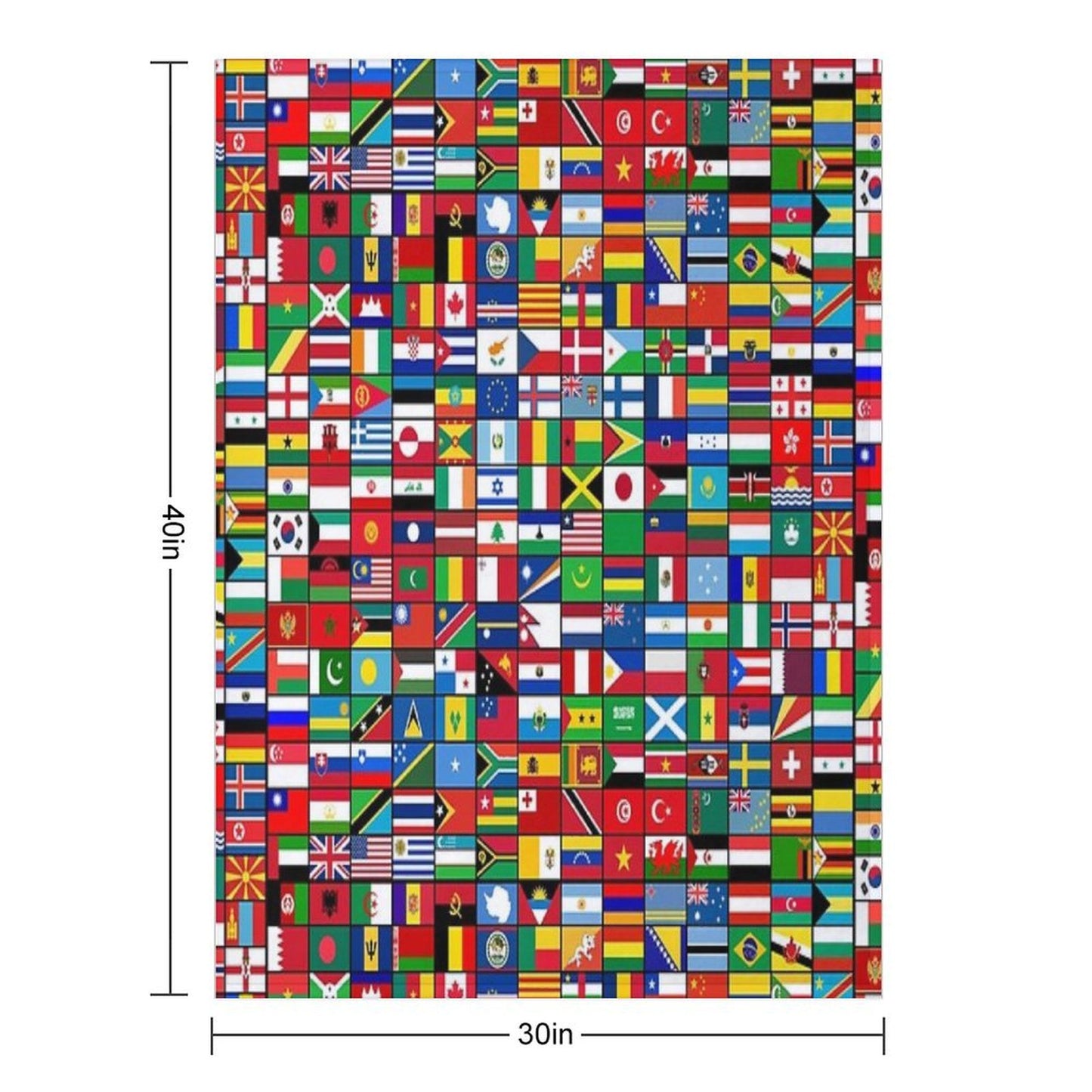 The World's Flags Throw Blanket