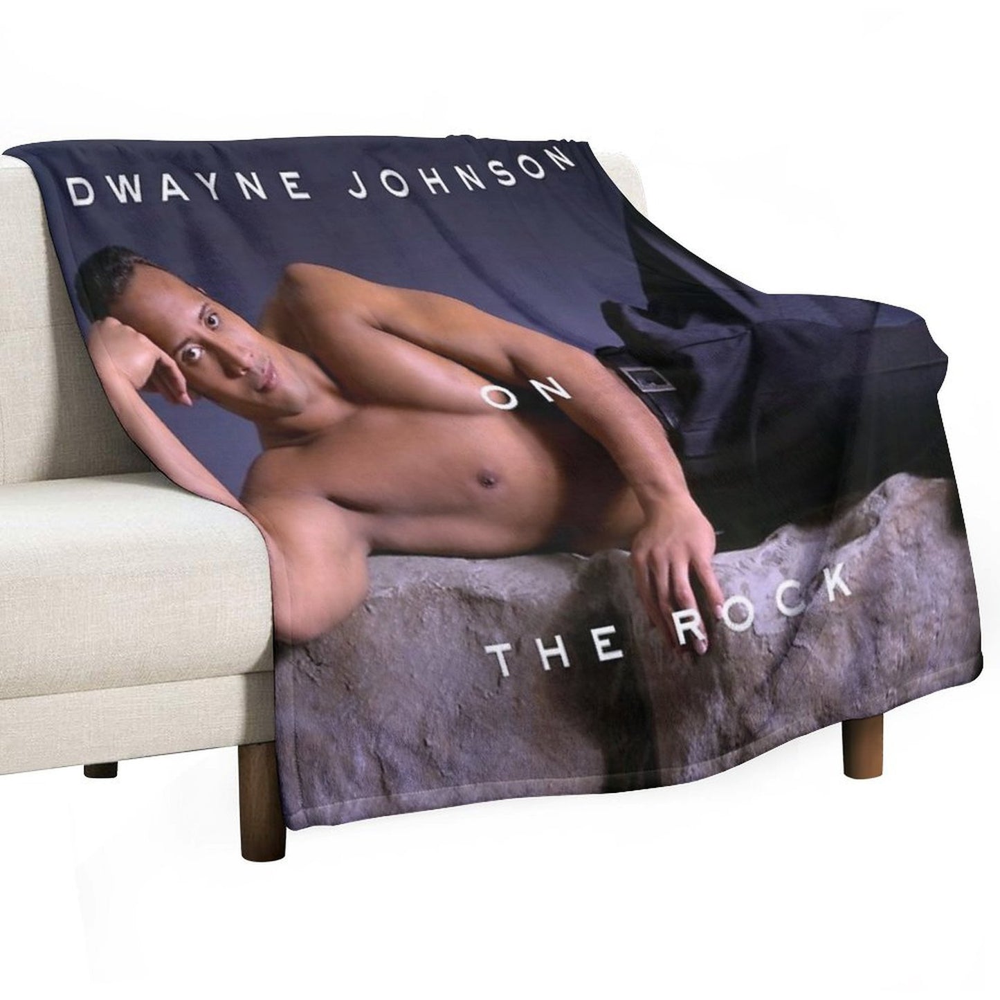 Dwayne Johnson on The Rock Throw Blanket