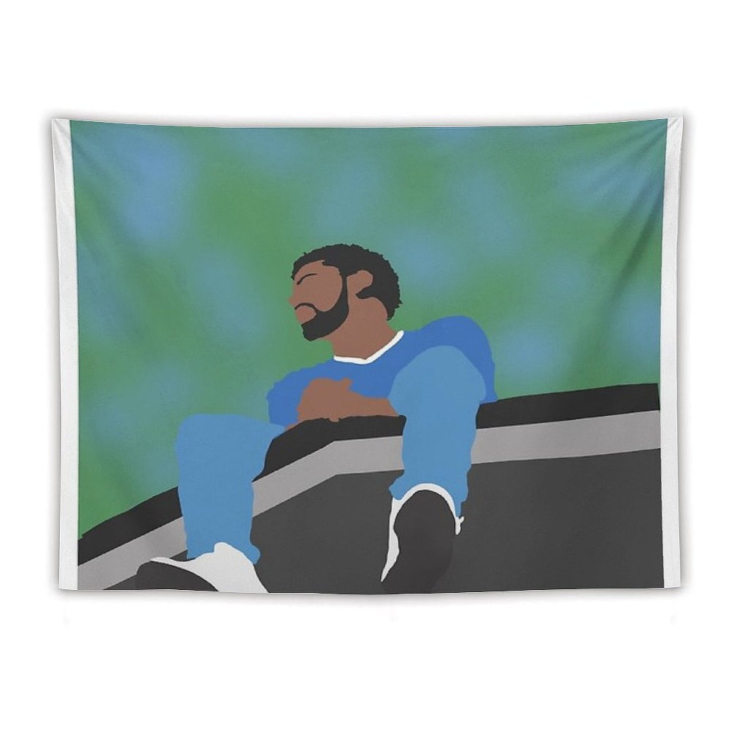 J. Cole Minimalist Album Cover Tapestry