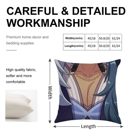 Kaeya Tiddies Linen Throw Pillow Cover