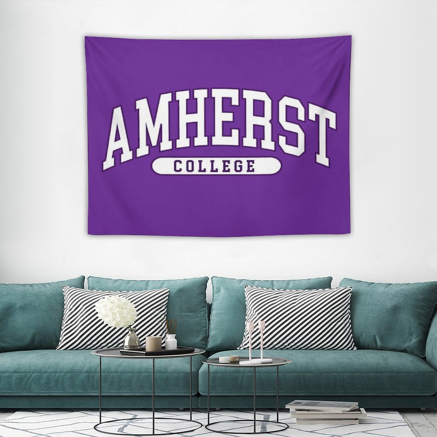 Amherst - College Font Curved Tapestry