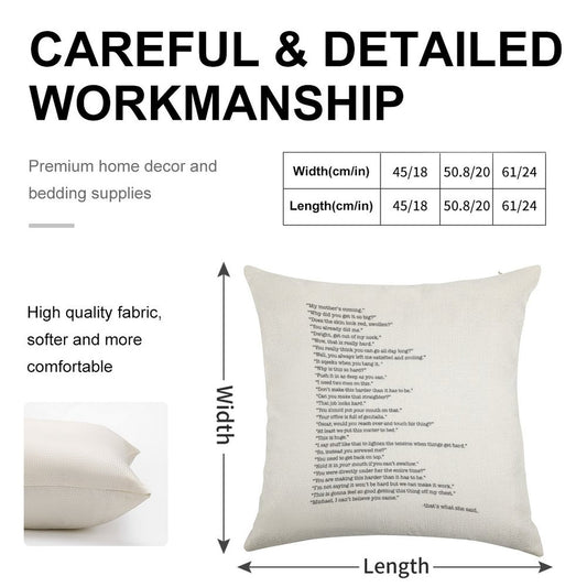 Every That's What She Said From The Office Linen Throw Pillow Cover
