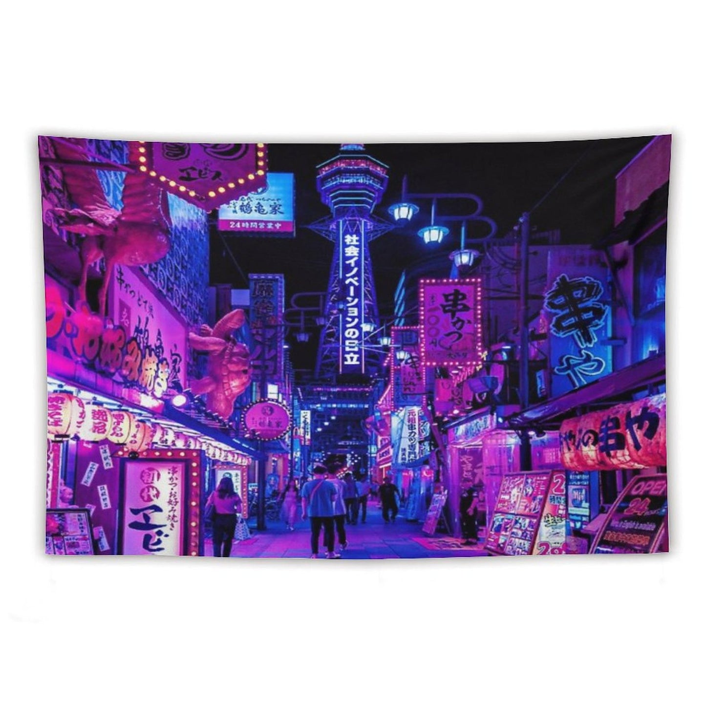 Osaka City Anime Scenes Tapestry