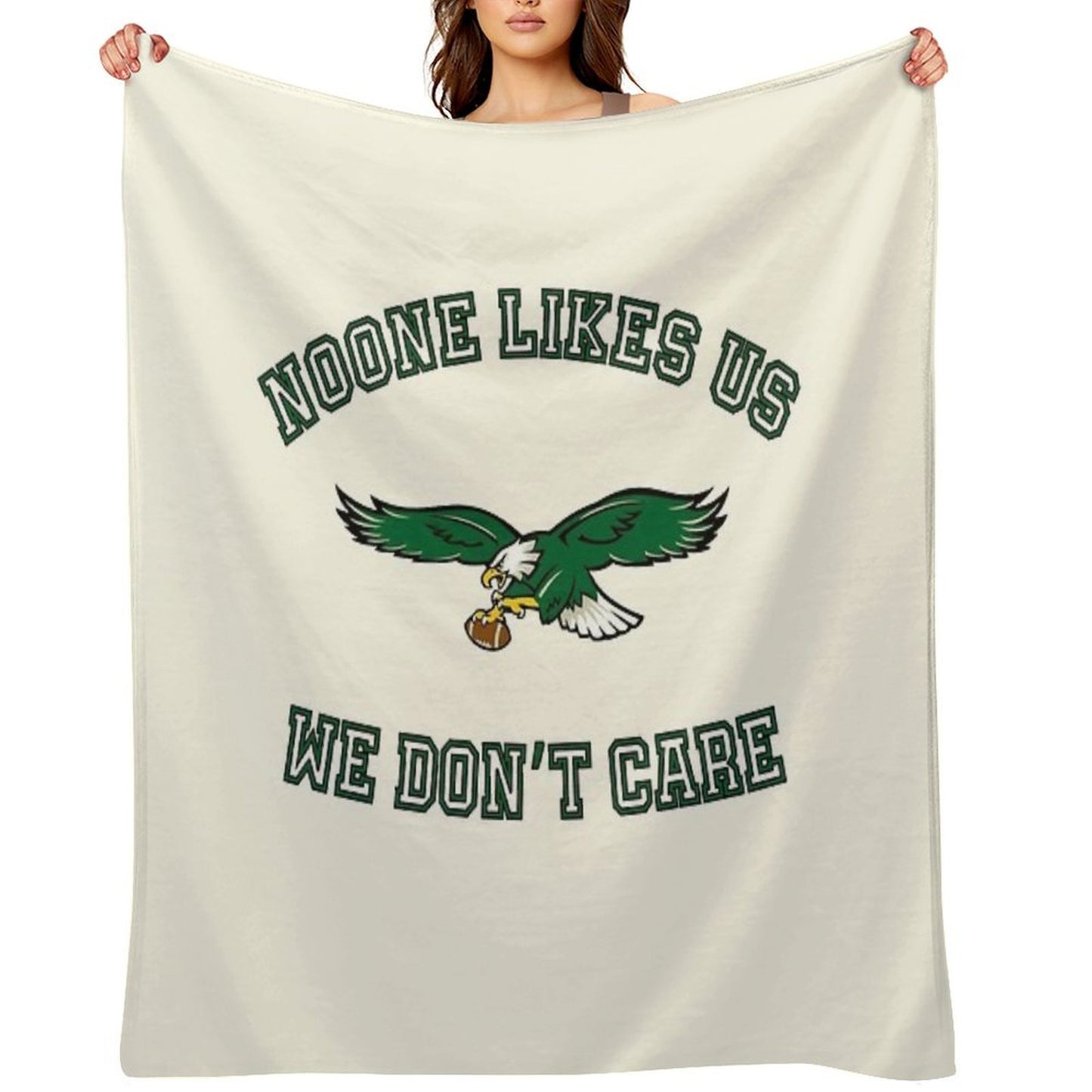 Philadelphia Eagles Noone Likes Us We Don't Care Throw Blanket