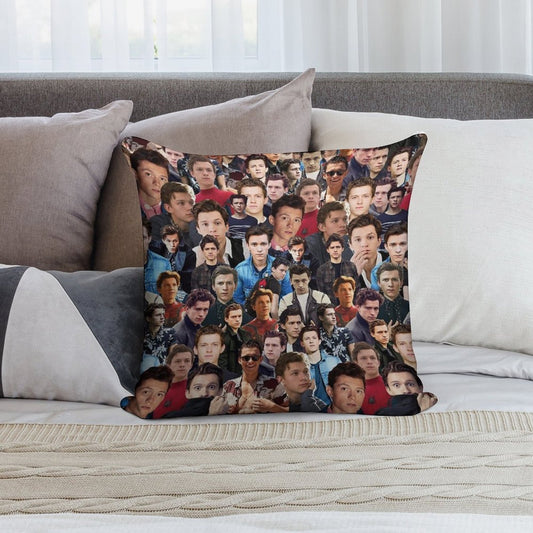 Tom Holland Collage Soft Warmth Comfort Throw Pillow