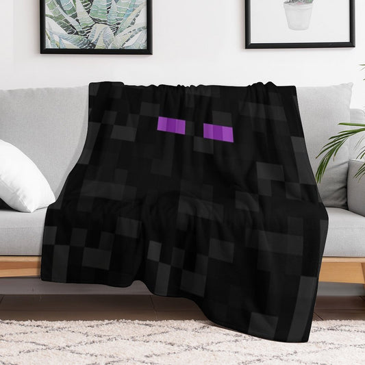 Enderman Pattern Throw Blanket