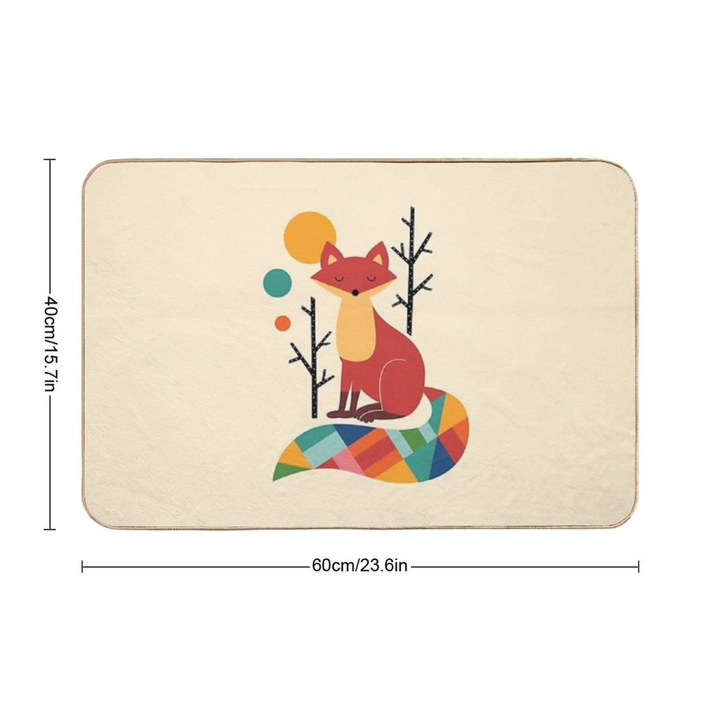 Rainbow Fox Bath Mat