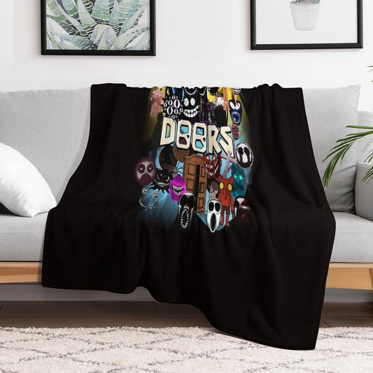 Doors All The Entities New Doors Game Update Throw Blanket