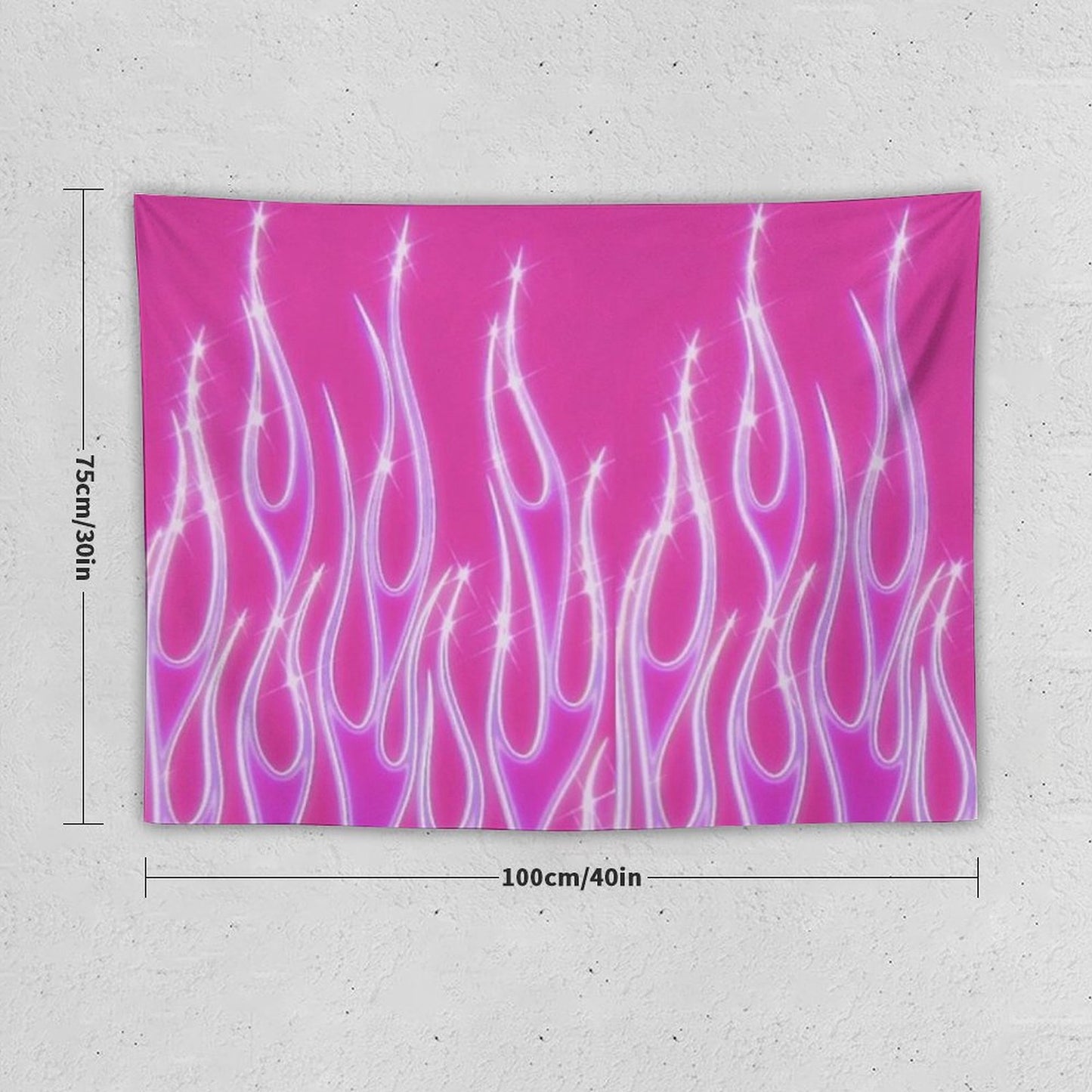 Pink Flames Tapestry