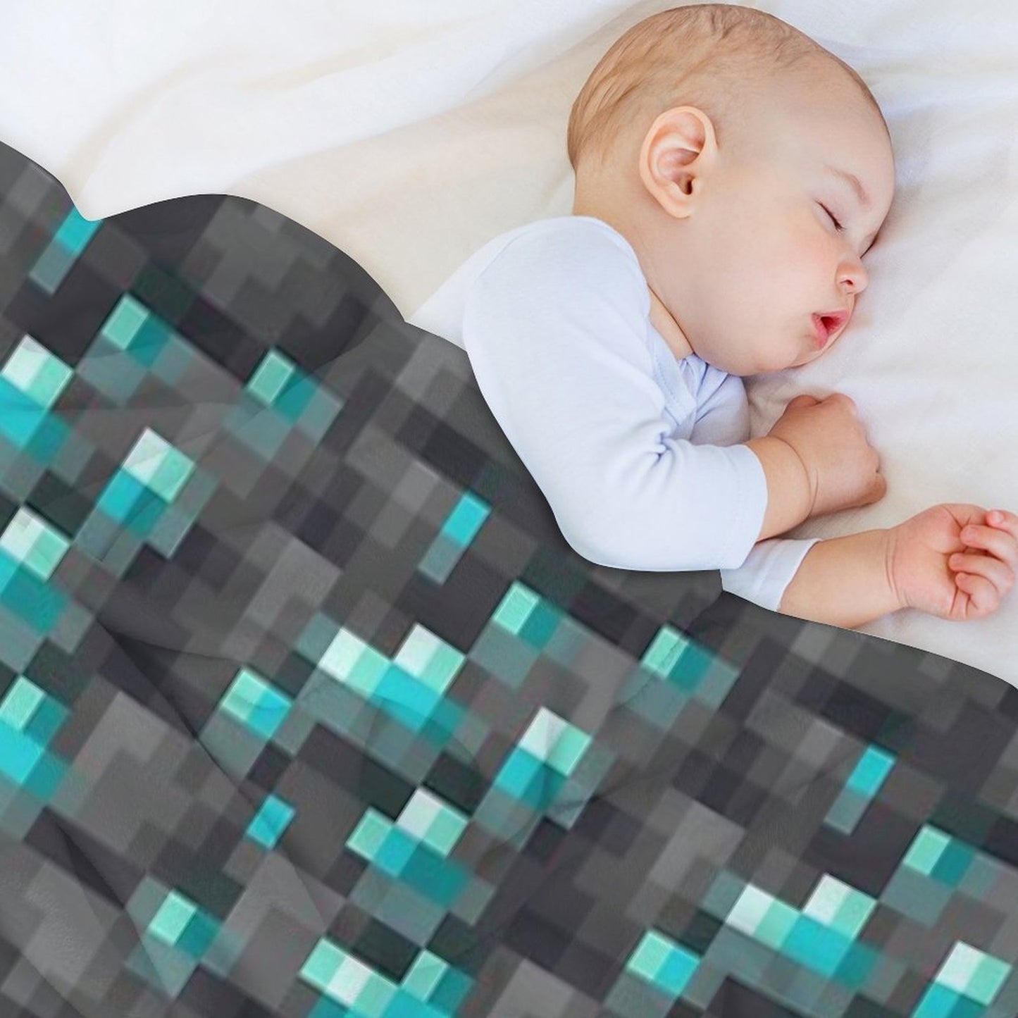 Deepslate Diamond Ore Throw Blanket