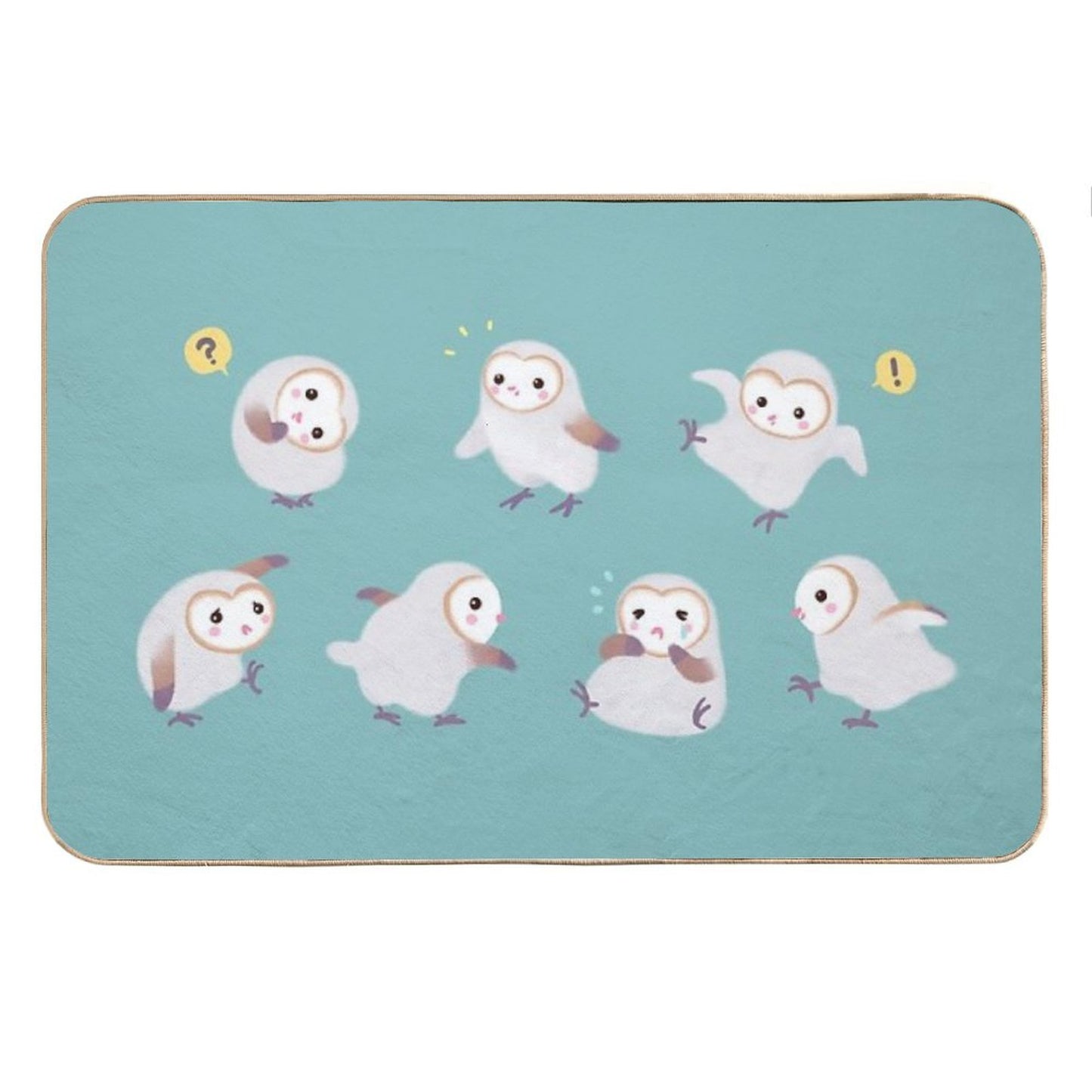 Baby Barn Owls Bath Mat