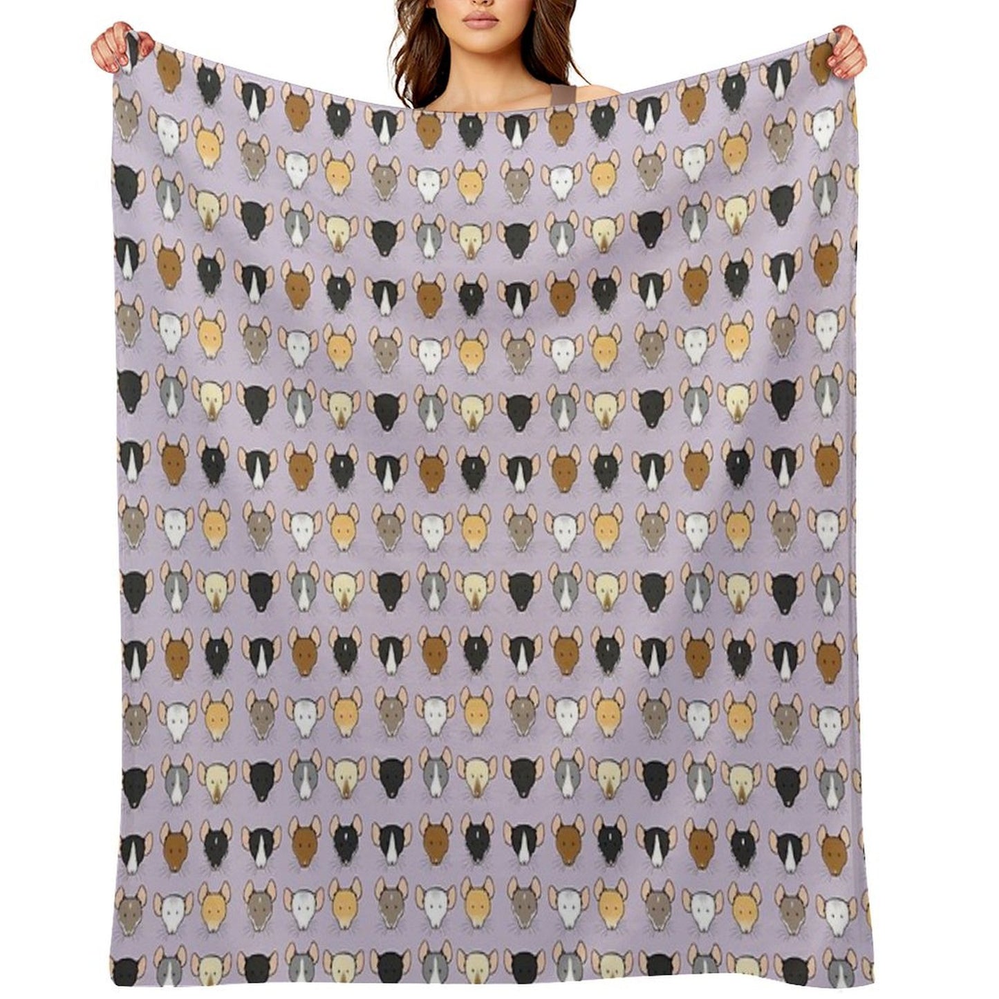 Ratty Faces Throw Blanket