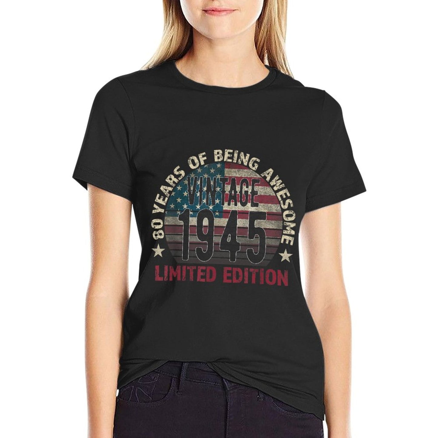 80th Birthday Gift Men Vintage Born 1945 Turning 80 Year Old T-Shirt
