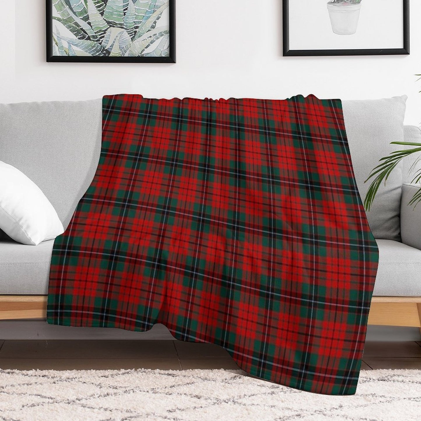 Clan Nicolson Tartan Throw Blanket