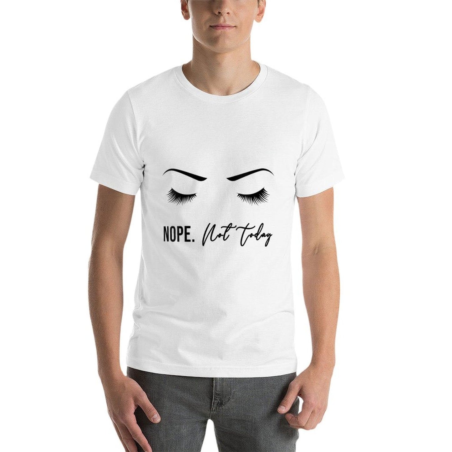 Womens Nope Not Today for Women Cute Woman Girl Funny Polyester Blend T-Shirt