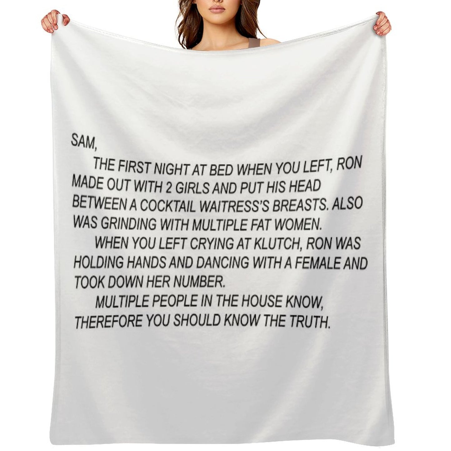 Anonymous Letter to Sammi Throw Blanket