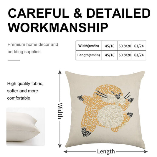 Monty Mole Linen Throw Pillow Cover