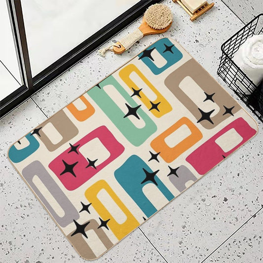 Retro Mid Century Modern Abstract Pattern 154 Bath Mat