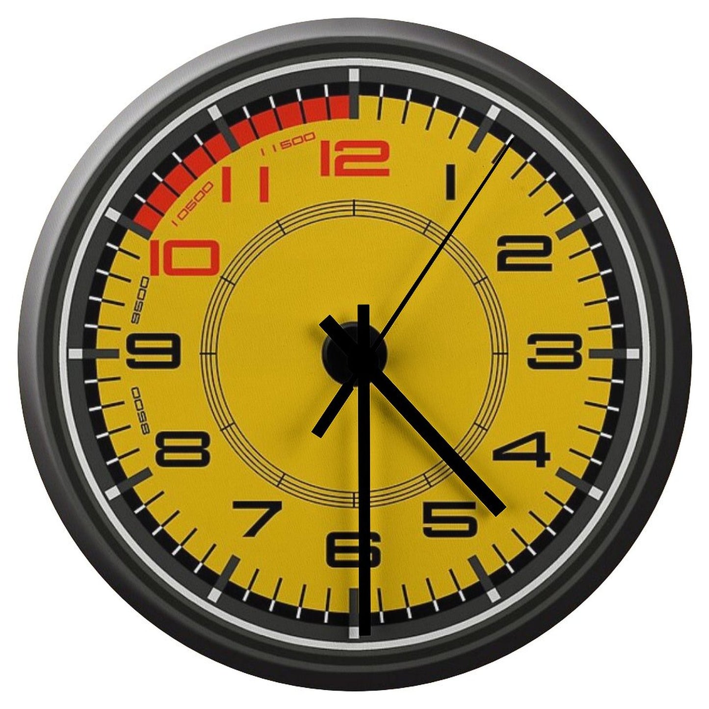 458 Special Yellow Horses Wall Clock