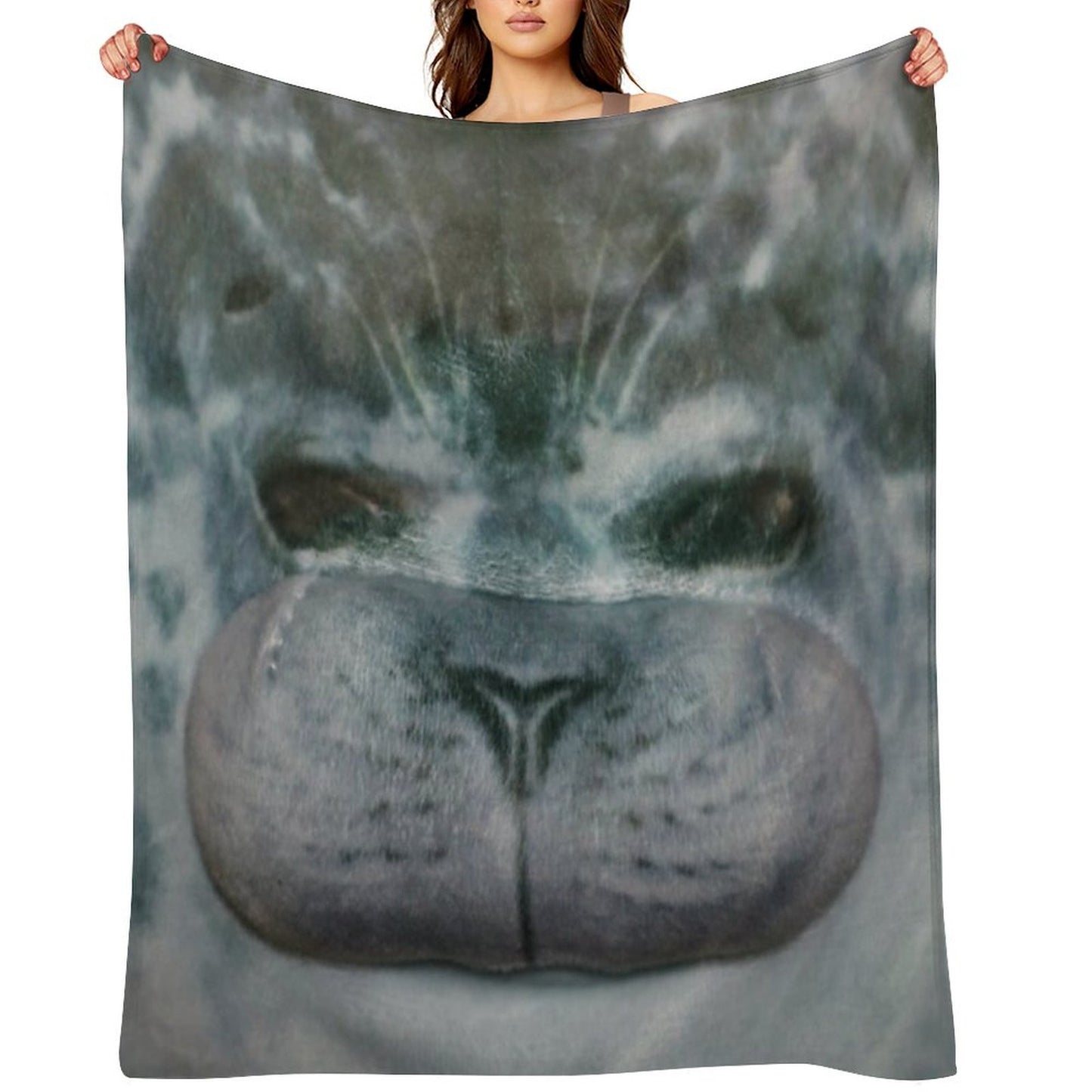Chubby Blob Seal Throw Blanket