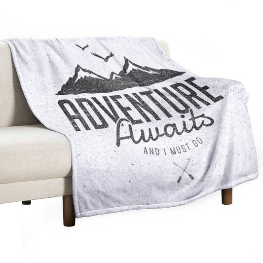 ADVENTURE AWAITS Throw Blanket