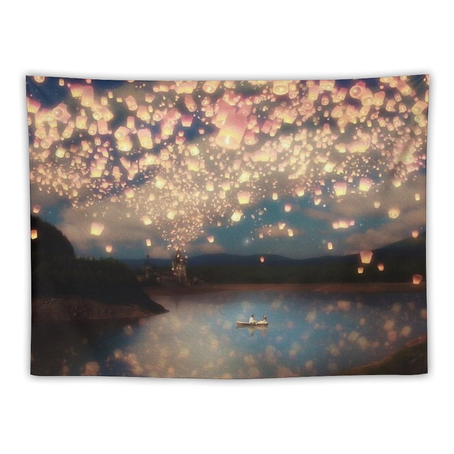 Wish Lanterns for Love Tapestry