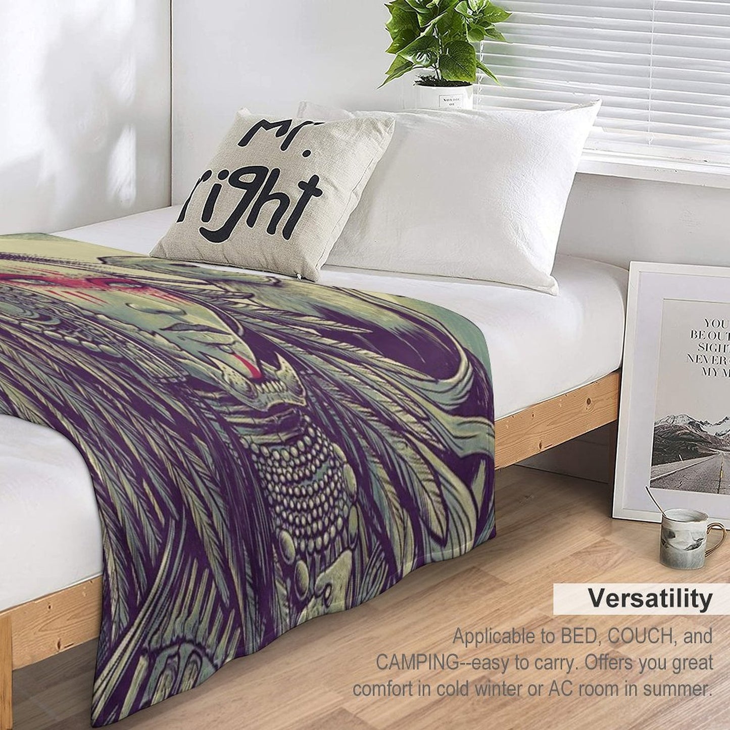 Vulture Queen Throw Blanket