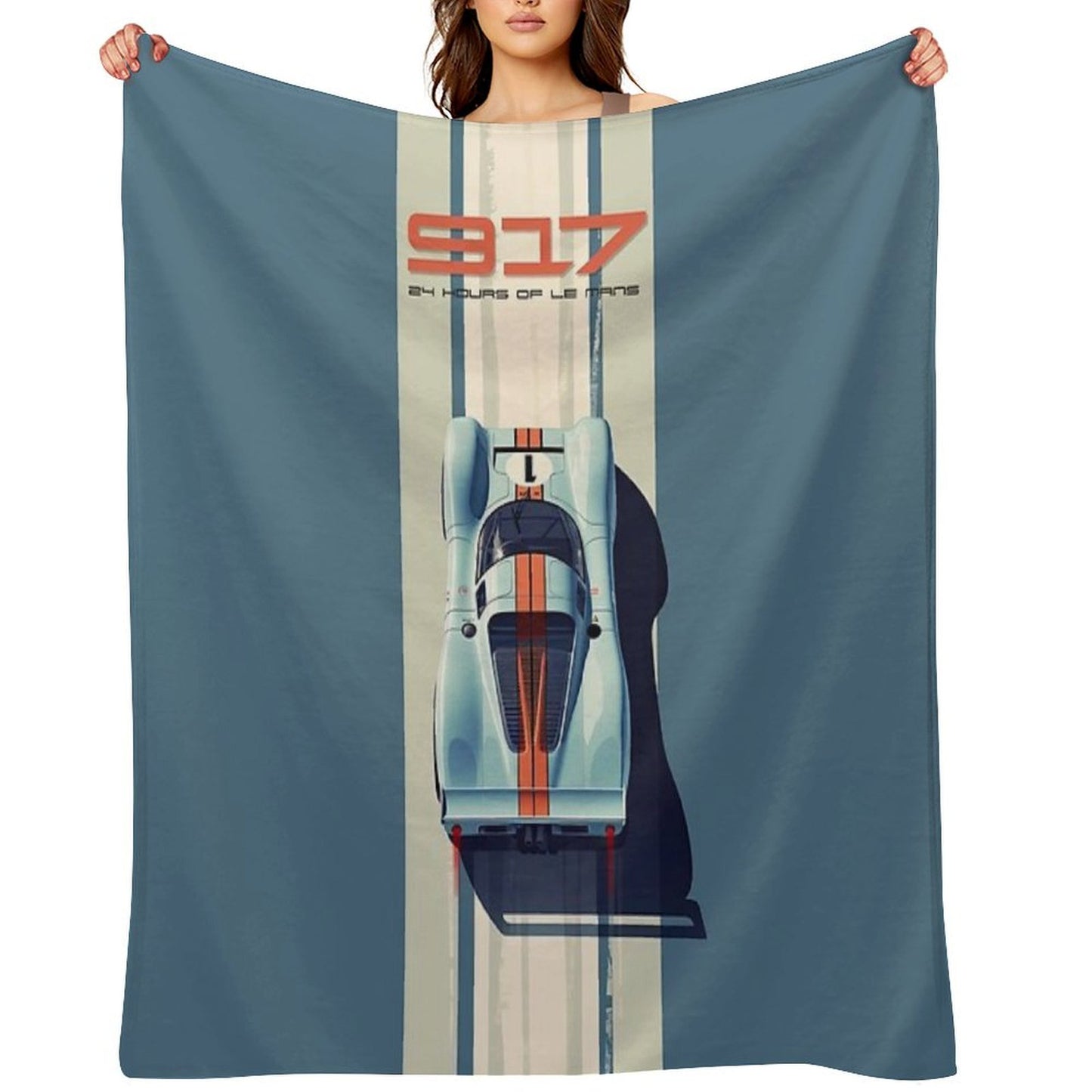 Porsche 917 24 Hours of Le Mans Race Car Throw Blanket